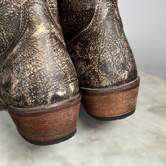 Roper Womens Dusty Distressed Snip Toe Casual Boots Ankle Low Heel 1-2 - Picture 11 of 16